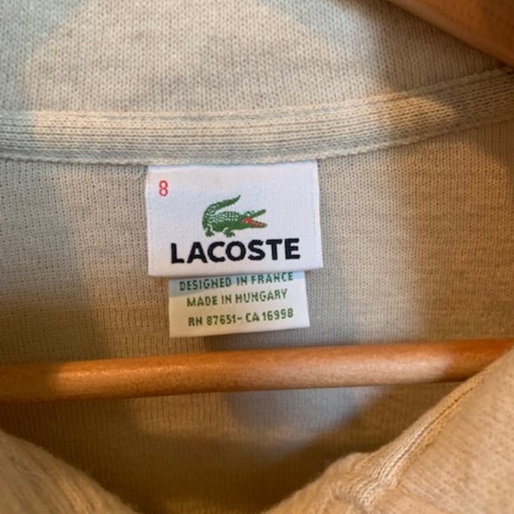 Lacoste button up Pullover sweatshirt